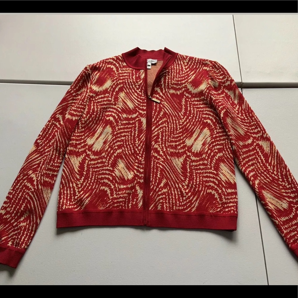 ST JOHN Sport Santana Knit Red Gold medium